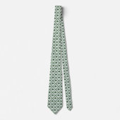 St. Patrick's Day Preppy Shamrock Clover Lattice Krawatte (Vorderseite)