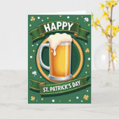 St. Patricks Day Prost Karte (Gelbe Blume)