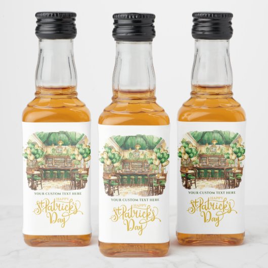 St. Patrick's Day Pub Party Custom Alkoholflaschenetikett (Flaschen)