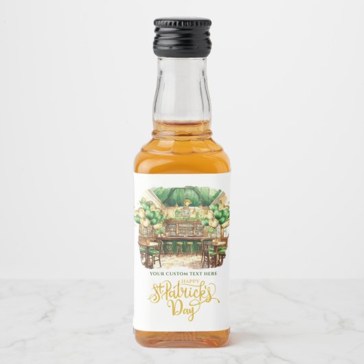 St. Patrick's Day Pub Party Custom Alkoholflaschenetikett (Vorderseite)