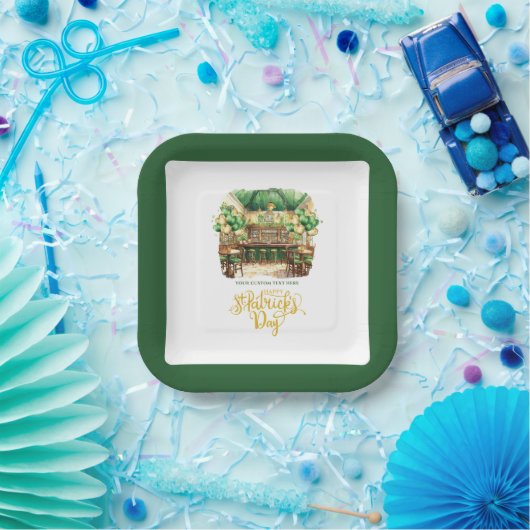 St. Patrick's Day Pub Personalisiert Pappteller (Party)