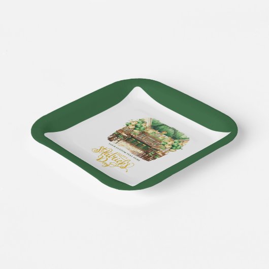 St. Patrick's Day Pub Personalisiert Pappteller (Gewinkelt)