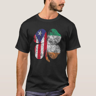St Patricks Day Puerto Rico Irland Flaggen Irish S T-Shirt