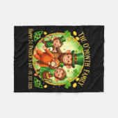 St. Patricks Day Punch Affe lustig süßes Tier Fleecedecke (Vorderseite (Horizontal))