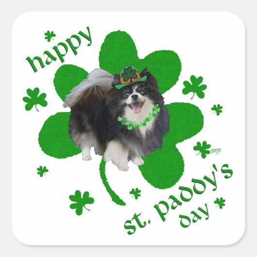 St. Patricks Day Quadratischer Aufkleber (Vorderseite)