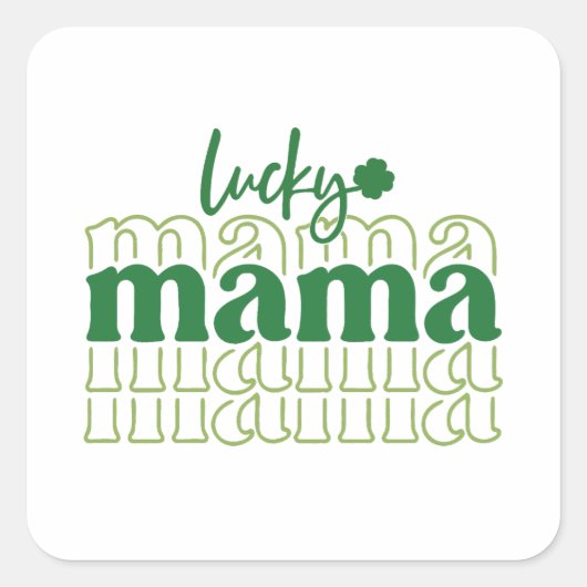 St. Patrick's Day Quadratischer Aufkleber (Vorderseite)