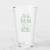 St Patrick's Day Quote Glass Glas (Rückseite)