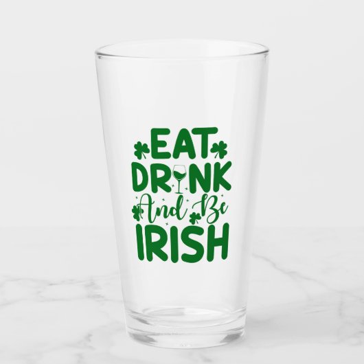 St Patrick's Day Quote Glass Glas (Vorderseite)