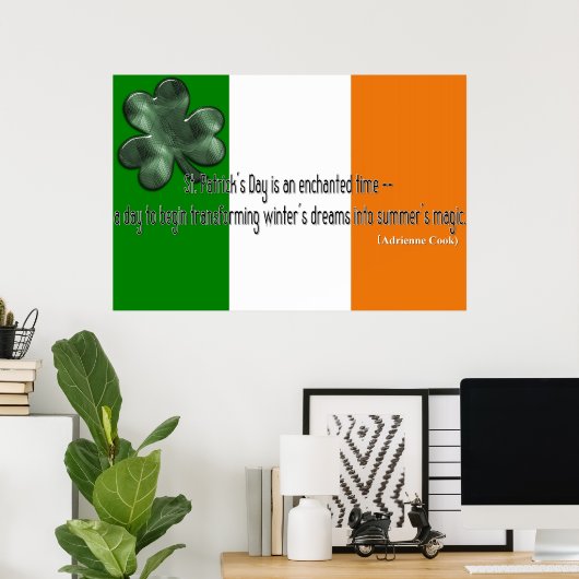St. Patrick's Day Quote Print Poster (Heimbüro)