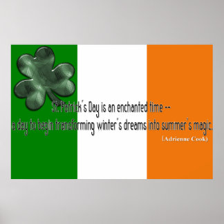 St. Patrick's Day Quote Print Poster