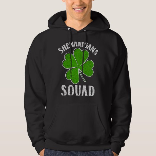 St. Patricks Day Quote Shenanigans Squad Irish Hoodie (Vorderseite)