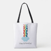 St. Patrick's Day Rainbow 4-Leaf Clover Minimalist Tasche (Rückseite)