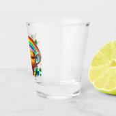 St Patrick's Day Rainbow and Pot of Gold Schnapsglas (Rechts)