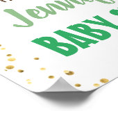 St Patrick's Day Rainbow Baby Dusche Begrüßungszei Poster (Ecke)