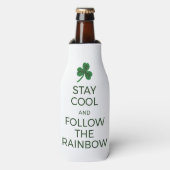 St. Patrick's Day Rainbow Can Cooler - Cool Bleibe Flaschenkühler (Flaschenvorderseite)