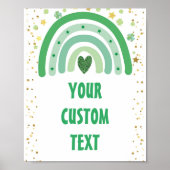 St Patrick's Day Rainbow Custom Text Poster (Vorne)