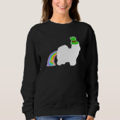 St Patrick's Day Rainbow Dog Coton de Tulear Sweatshirt (Vorderseite)