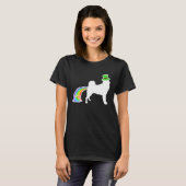 St Patrick's Day Rainbow Dog Finnischer Spitz T-Shirt (Vorne ganz)