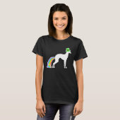 St Patrick's Day Rainbow Dog  Italian Greyhound T-Shirt (Vorne ganz)