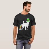 St Patrick's Day Rainbow Dog Jackshund T-Shirt (Vorne ganz)