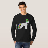St Patrick's Day Rainbow Dog  Lagotto Romagnolo T-Shirt (Vorne ganz)