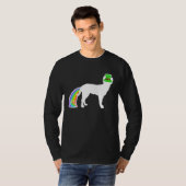 St Patrick's Day Rainbow Dog Mudi T-Shirt (Vorne ganz)