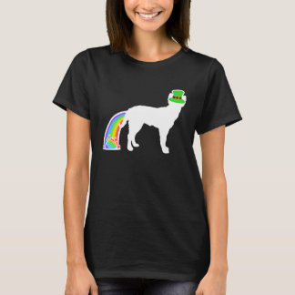 St Patrick's Day Rainbow Dog  Mudi T-Shirt