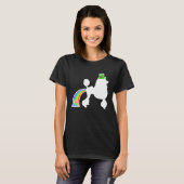 St Patrick's Day Rainbow Dog  Poodle T-Shirt (Vorne ganz)