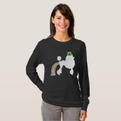 St Patrick's Day Rainbow Dog  Poodle T-Shirt (Vorne ganz)