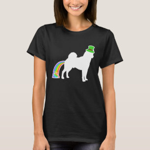 St Patrick's Day Rainbow Dog Shiba Inu T-Shirt
