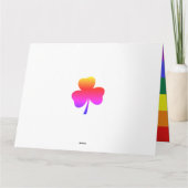 St Patricks Day Rainbow Gnomies LGBT Friendship Karte (Rückseite)