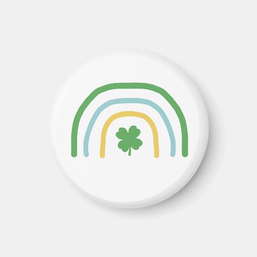 St Patricks Day Rainbow Irish Kleeblatt Magnet (Vorne)
