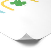 St Patricks Day Rainbow Irish Kleeblatt Poster (Ecke)