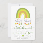 St. Patrick's Day Rainbow Kleeblatt Baby Shower Einladung (Vorderseite)