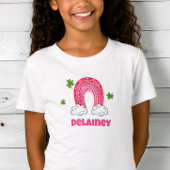 St. Patrick's Day Rainbow Kleeblatt Custom T-Shirt