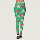 St. Patrick's Day Rainbow & Kleeblatt Leggings (Rückseite)