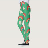 St. Patrick's Day Rainbow & Kleeblatt Leggings (Links)