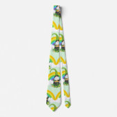 St Patricks Day Rainbow Leprechaun Lucky Charms Krawatte (Vorderseite)