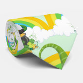 St Patricks Day Rainbow Leprechaun Lucky Charms Krawatte (Gerollt)