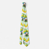 St Patricks Day Rainbow Leprechaun Lucky Charms Krawatte (Rückseite)