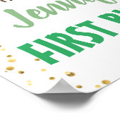 St Patrick's Day Rainbow Party Begrüßungszeichen Poster (Ecke)