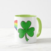 St. Patrick's Day Rainbow Pot of Gold Kleeblatt Tasse (VorderseiteRechts)