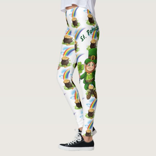 St Patrick's Day Rainbow Pot of Gold Leprechaun Leggings (Links)