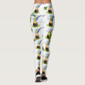 St Patrick's Day Rainbow Pot of Gold Leprechaun Leggings (Rückseite)