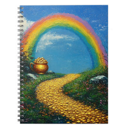 St. Patrick's Day Rainbow & Pot of Gold Notizblock