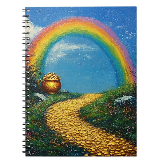 St. Patrick's Day Rainbow & Pot of Gold Notizblock (Vorderseite)