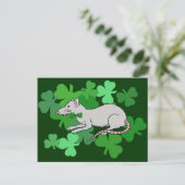 St. Patrick's Day Rat Postkarte (Stehend Vorderseite)