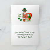 St. Patrick's Day Rat Terrier Karte (Innenseite)