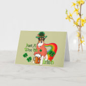 St. Patrick's Day Rat Terrier Karte (Gelbe Blume)