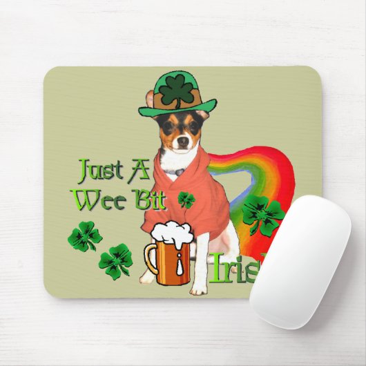 St. Patrick's Day Rat Terrier Mousepad (Mit Mouse)